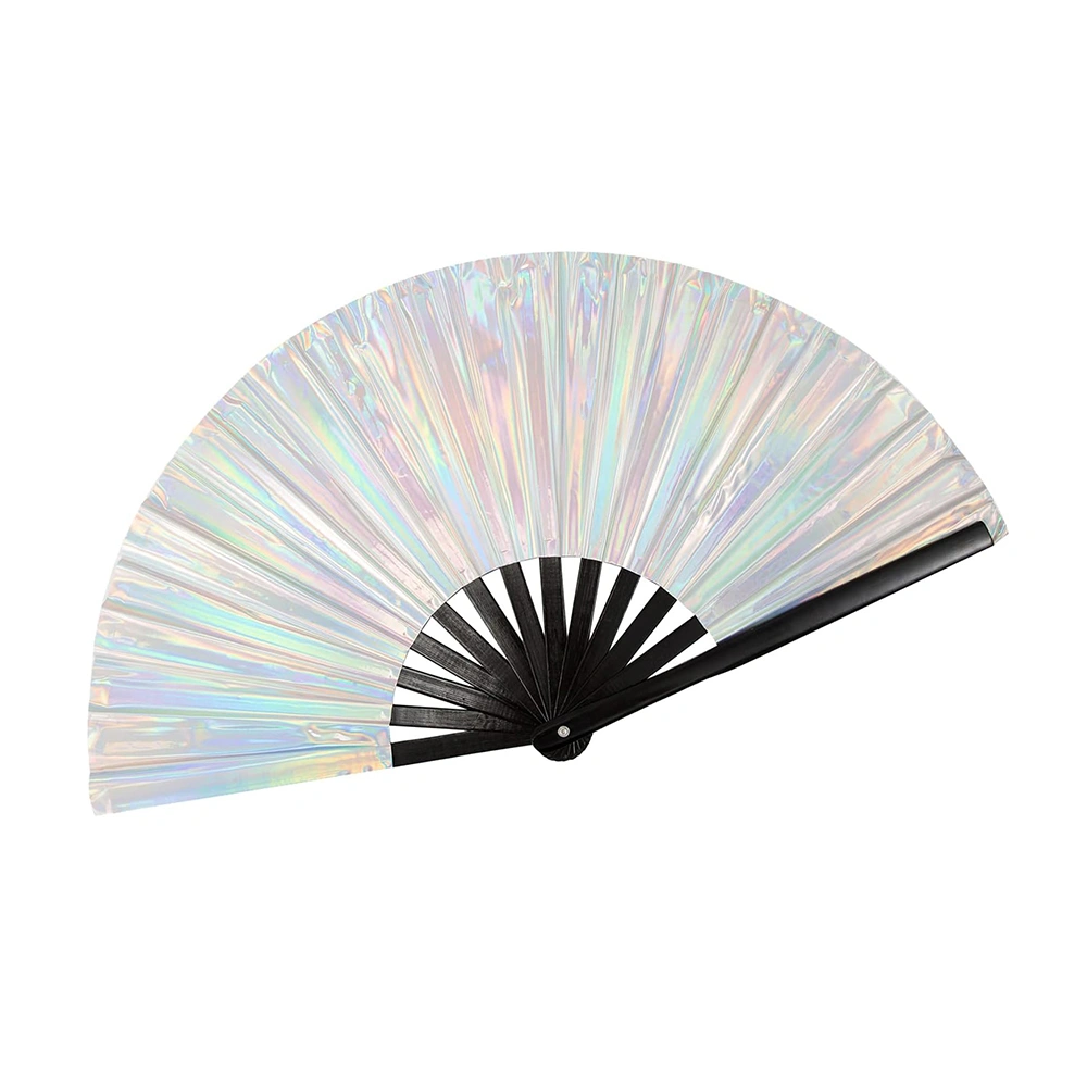 Rave Hand Fan Large Folding Hand Rave Fan Handheld Fan for Festival Party