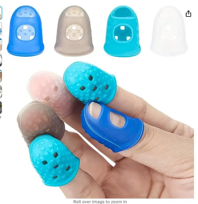 20 pcs Silicone Fingers Tips Guard Guitar Fingertip Protector Finger Covers Silicone Finger Caps