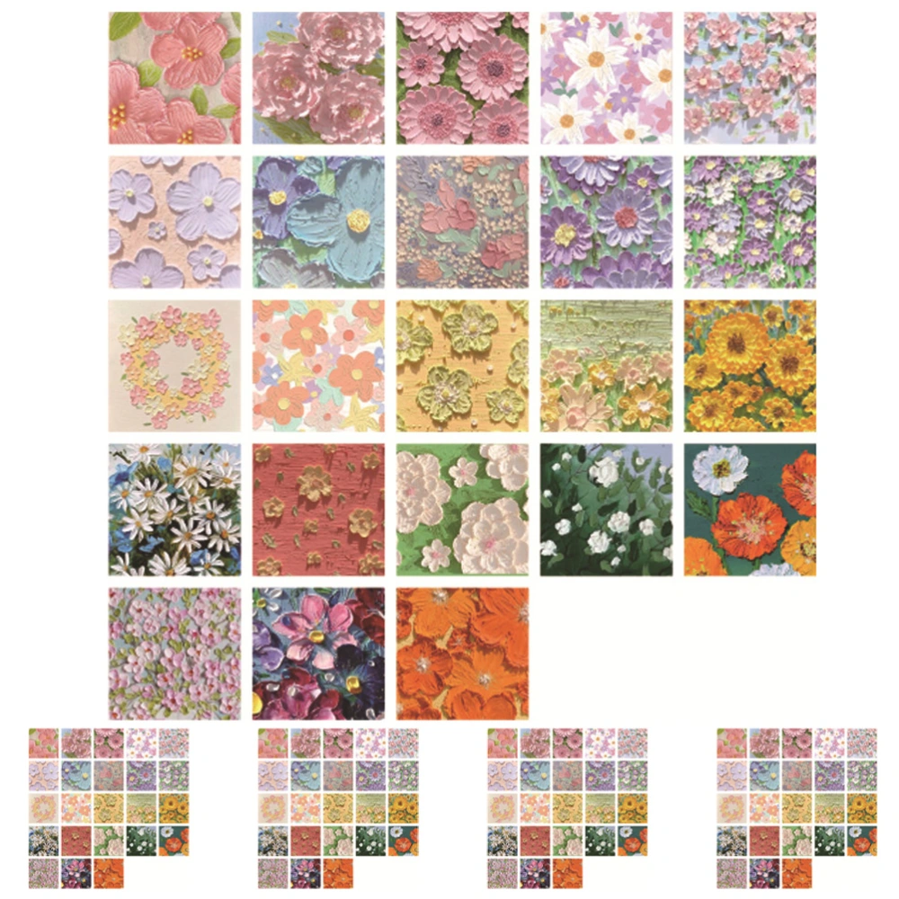 5 Sets Of Flower Sticker Widely-used Book Sticker Decorative Adhesive Sticker For Cellphone