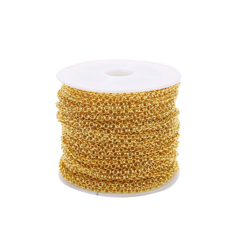 Shaped Chain Spool Link Cable Chain DIY Making Accessories Twisted Chains for Craft DIY Jewelry Making Necklace Bracelet (3mm Golden)