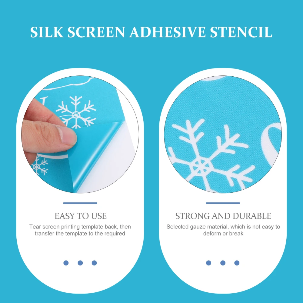 1PC Self-Adhesive Silk Screen Printing Stencil Xmas Theme Silk Screen Stencil