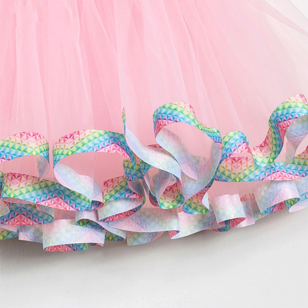 1Pc Baby Tulle Skirt Adorable Tutu Skirt Girls Bubble Skirt Baby Party Dress Size L Suitable with Hairclip