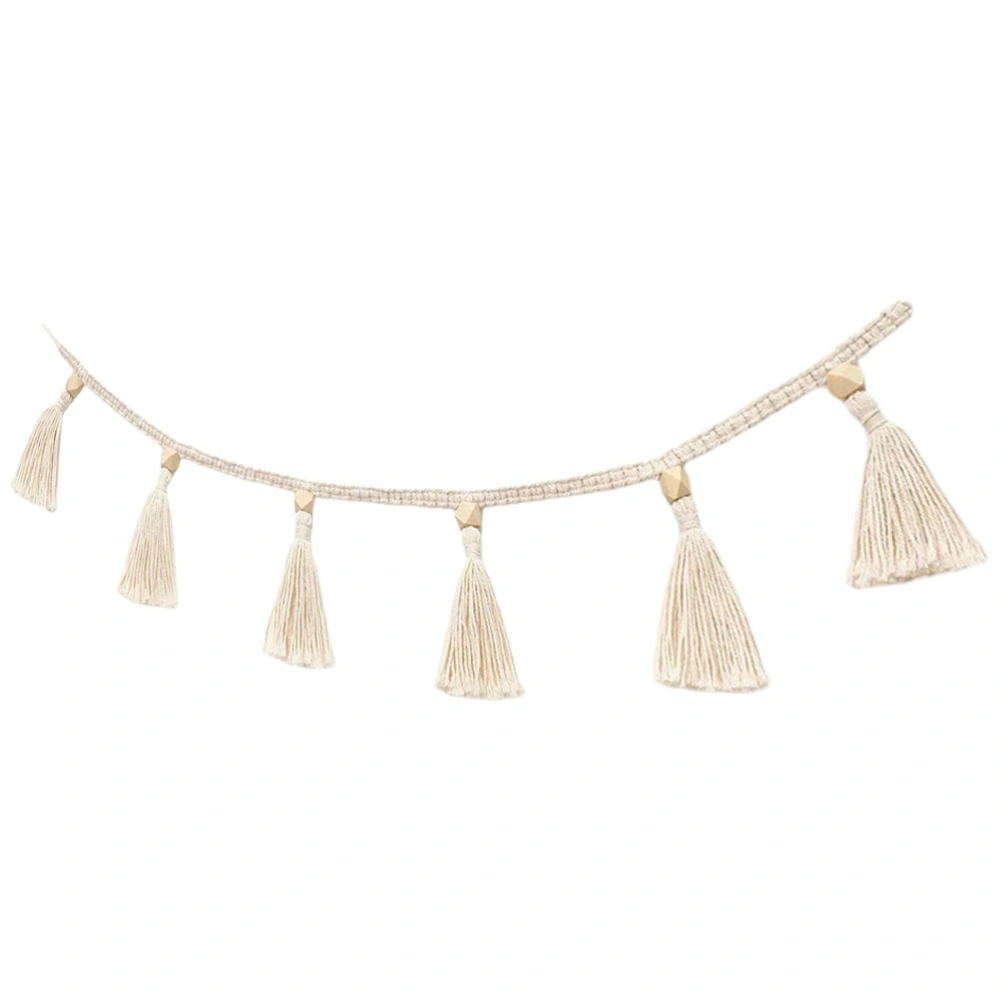 Bohemia Style Macrame Woven Tassel Garland Hanging Tassel Fringe Garland Children Bedroom Decoration