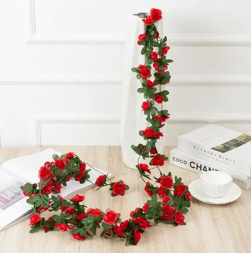 Simulation Rose Garland Rose Vine Artificial Rose Garland Fake Rose Vine Fake Floral Garland