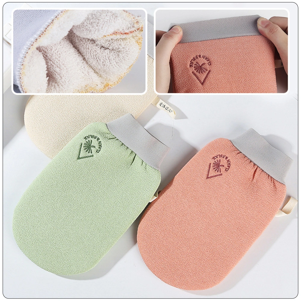 2pcs Comfortable Bathing Gloves Non-skid Bath Gloves for Home Exfoliating Bath Mitts