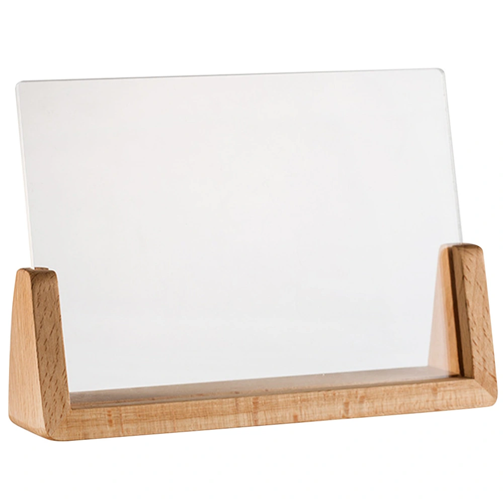 Wooden Base Picture Frame Sign Display Board Label Showing Stand Price Holder