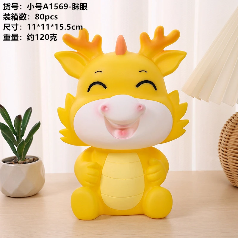 Dragon Piggy Bank Year of Dragon Gift Vinyl Dragon Piggy Bank Dragon Statue Decoration