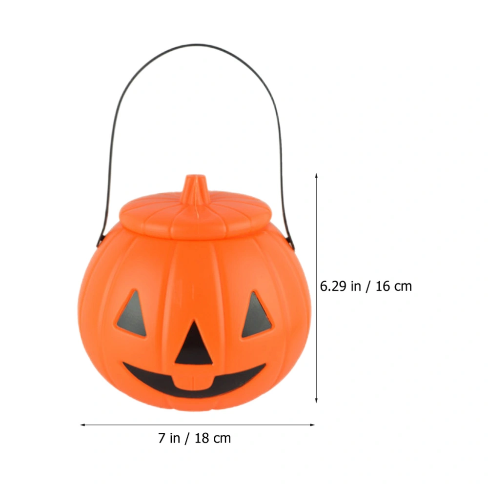 2 Pcs Candy Buckets Halloween Pumpkin Candy Buckets Portable Treat Buckets