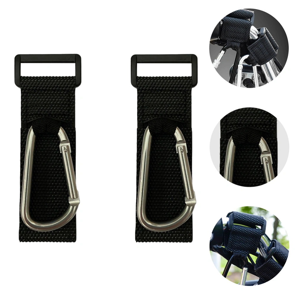 2pcs Stroller Hanger Stroller Carabiner Hook Clip Shopping Bags Hanging Hooks