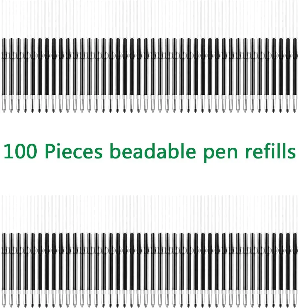 100pcs Pen Refills Press Type Gel Pen Refills Pen Refill Replacements Office Pen Refills
