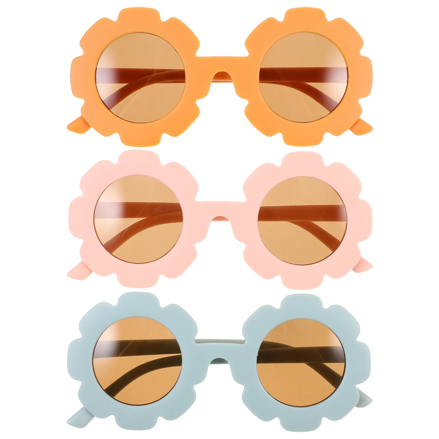 3Pairs Toddler Sunglasses Girl Sunflower Sunglasses Baby Sunflower Glasses
