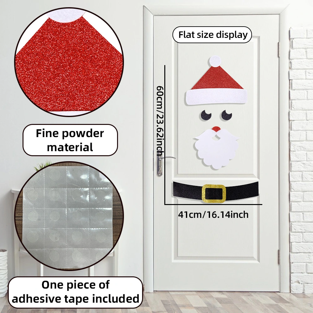 1 Set of Christmas Household Decoration Novelty DIY Wall Window Sticker Cartoon Xmas Themd Decal