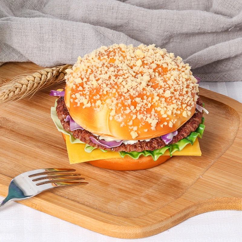 Fake Hamburger Food Model Simulated Bread Model Bakery Burger Photo Prop