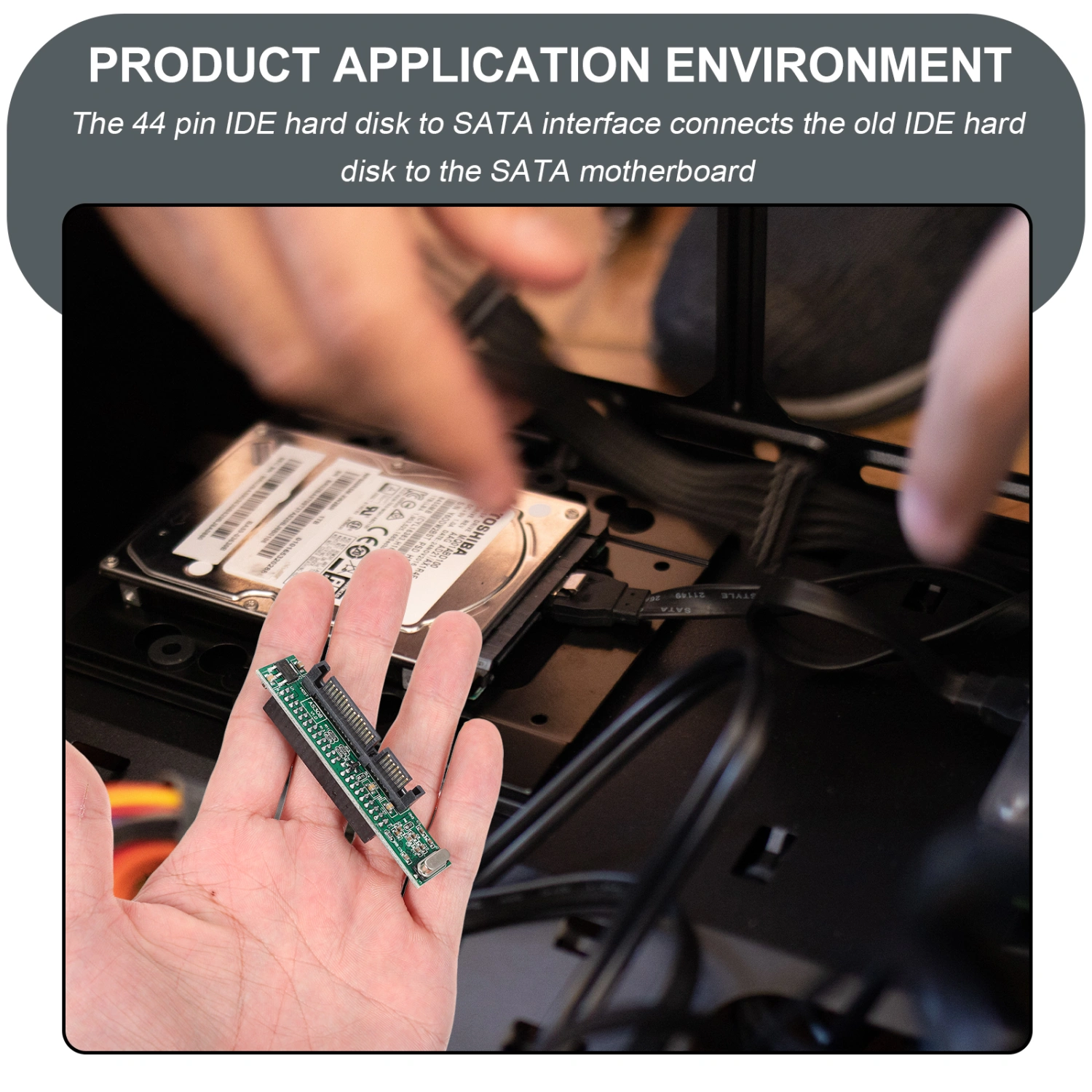 SATA to IDE Adapter Hard Drive Interface Adapter 2.5-inch SATA to IDE Adapter