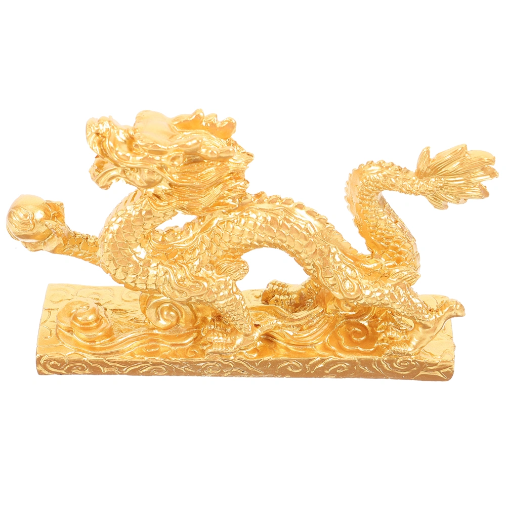 Vintage Dragon Ornament Desktop Simulation Chinese Dragon Decor Resin Dragon