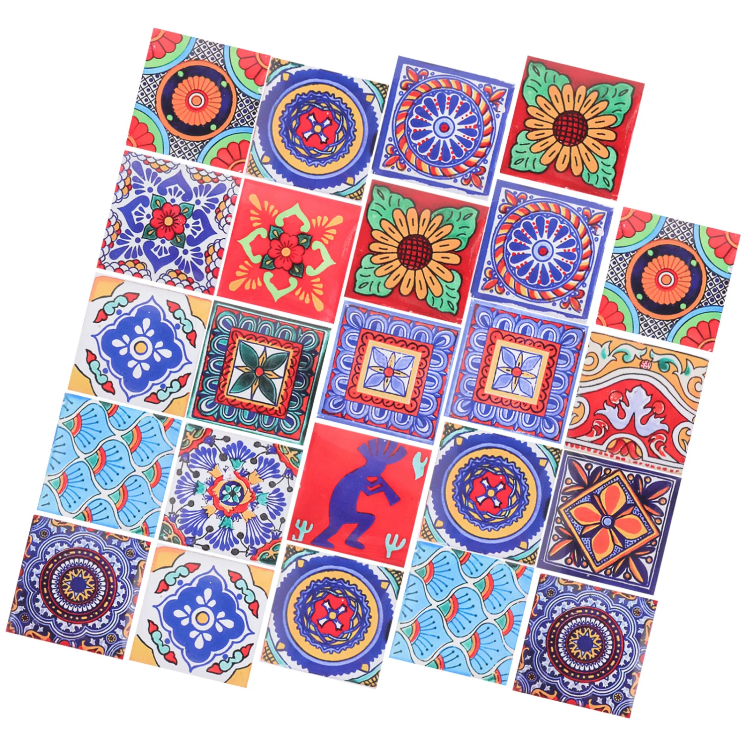 24pcs Tile Stickers Tile Decals Kitchen Decals Bathroom Decals DIY Tile Stickers Staircase Decals
