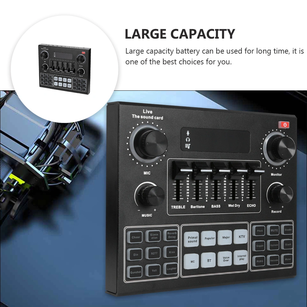 Voice Changer Portable Live Sound Audio Mixer Voice Changer for Phone Laptop
