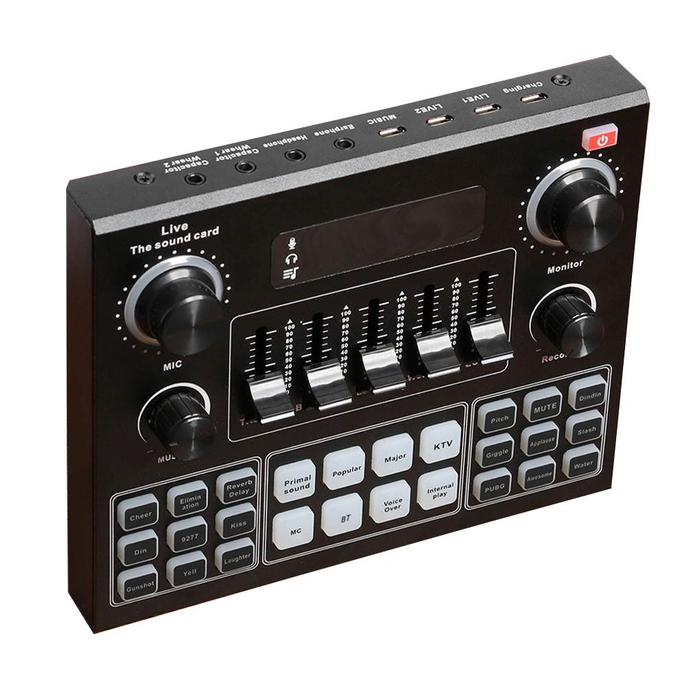 Voice Changer Portable Live Sound Audio Mixer Voice Changer for Phone Laptop