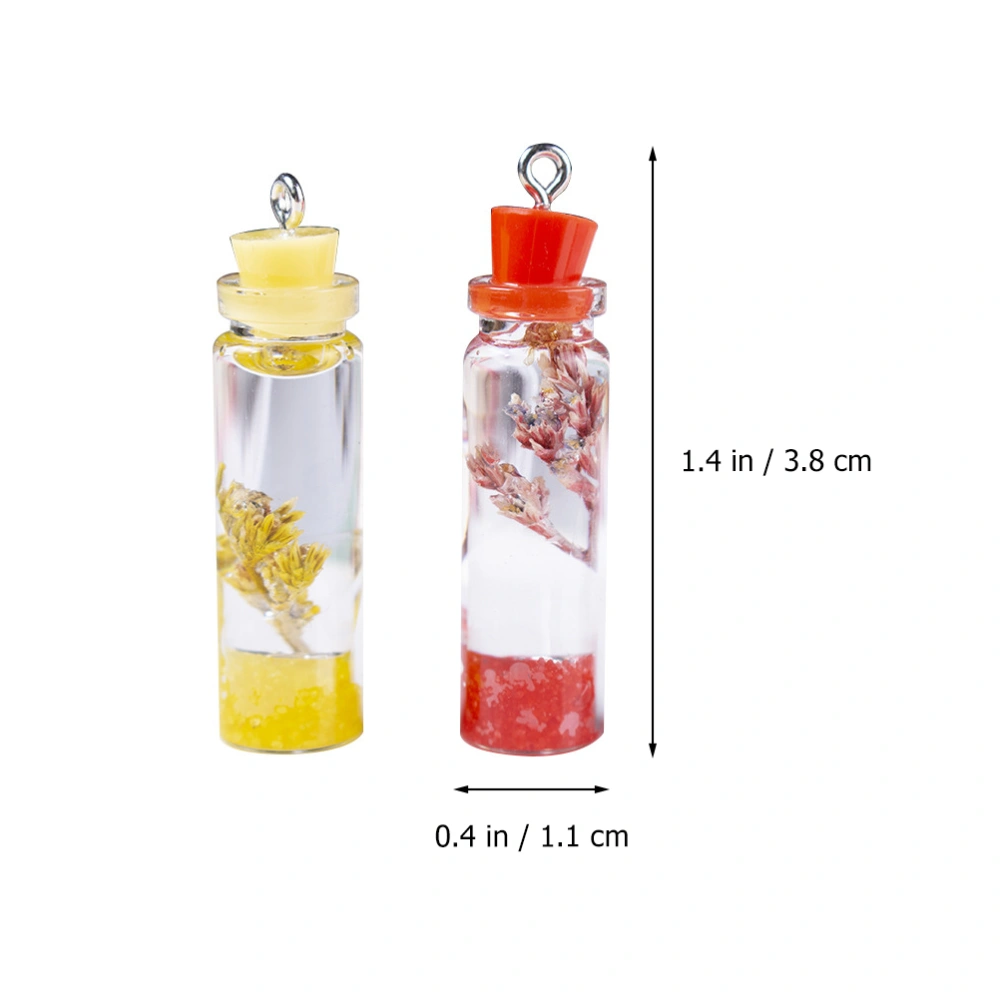 20pcs DIY Decorative Charms Mini Wish Bottle Pendant for Jewelry Making