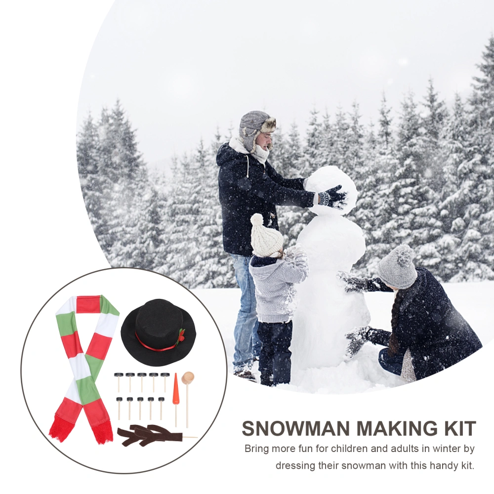 1 Set Snowman Dressing Props Christmas Snowman DIY Decor Prop Accessories