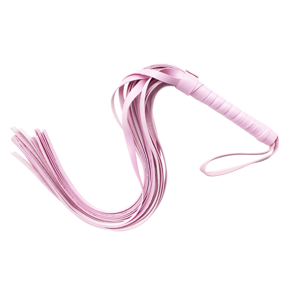 Sex Leather Whip Flirt Erotic Flogger Hand Whip with Tassels Role Play BDSM Kit Under Bed Sex Toys for Male Female Couples(Pink)