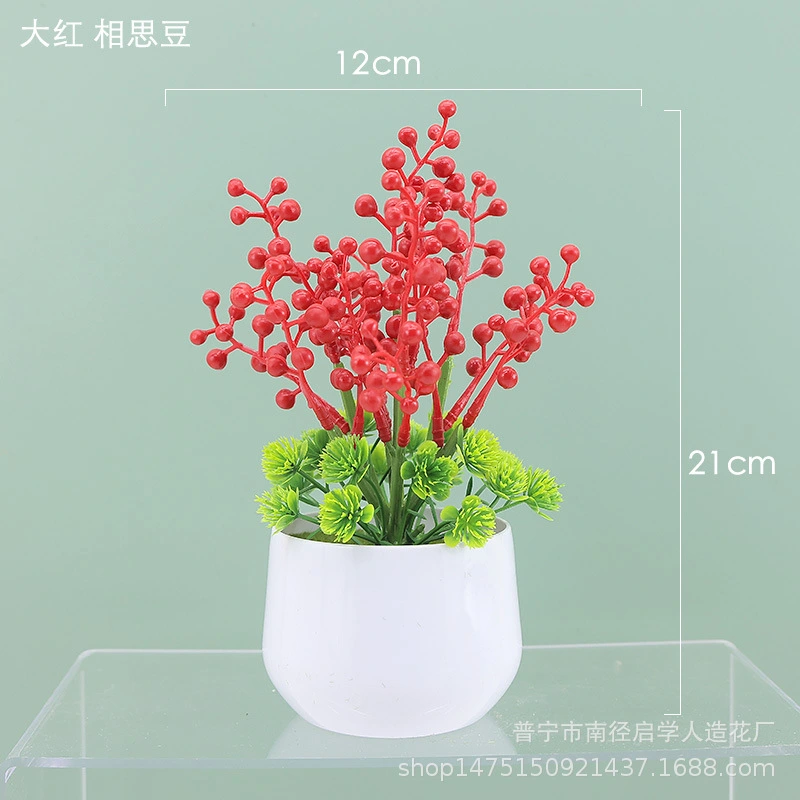 Artificial Potted Plant Fake Potted Flowers Faux Potted Plant Bonsai Decoration