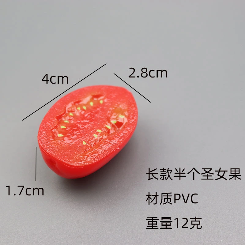 10pcs Half Cherry Tomato Models Fake Artificial Vegetable Fake Cherry Tomato Decoration Model Display