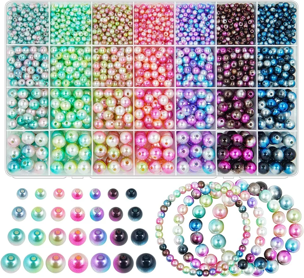 1 Box Plastic Beads for Jewelry Making Diy Crafts Spacer Beads Bracelet Making Beads