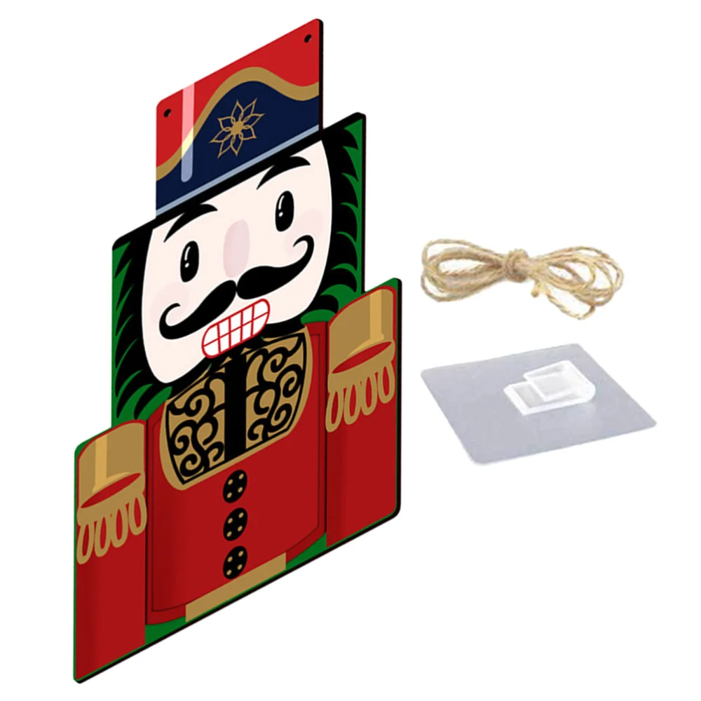 Christmas Nutcracker Door Sign Hanging Pendant Holiday Hanging Door Ornament Decor