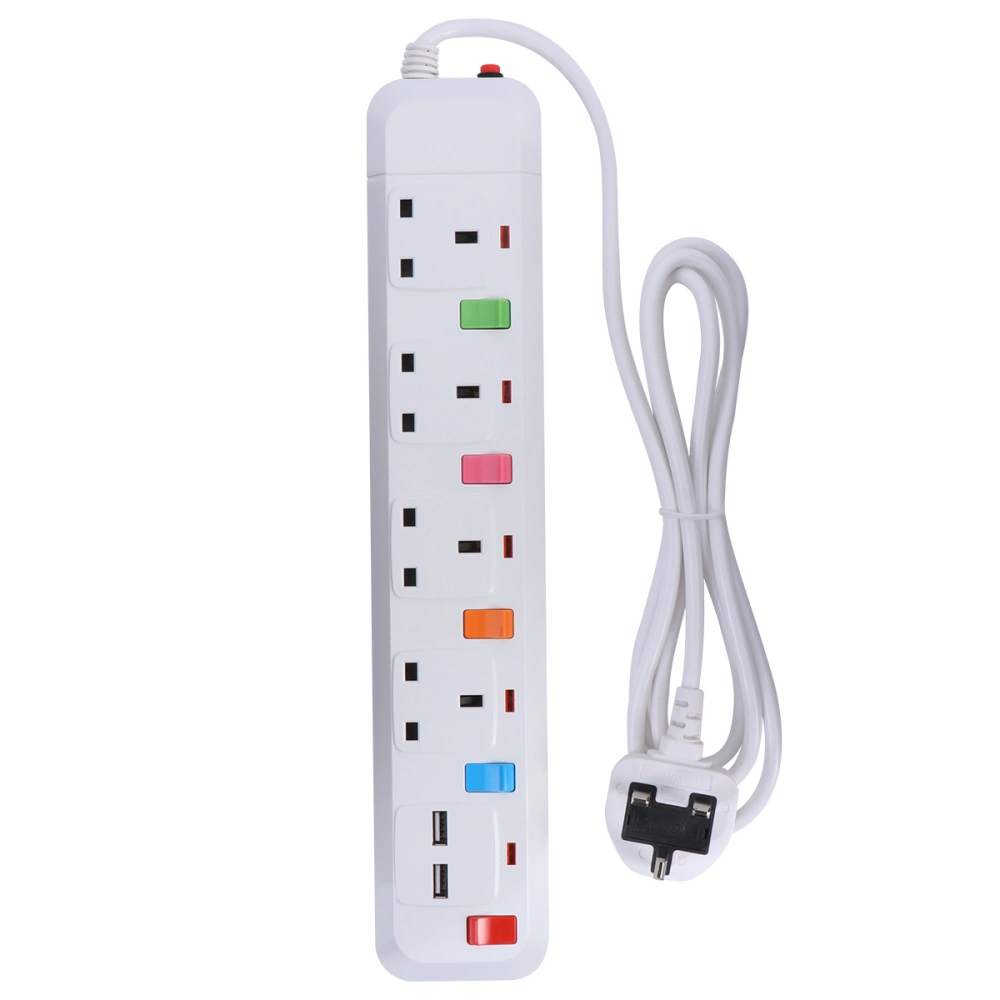 1pc USB Overload Protection Socket Multifunction Towline Power Strip Socket