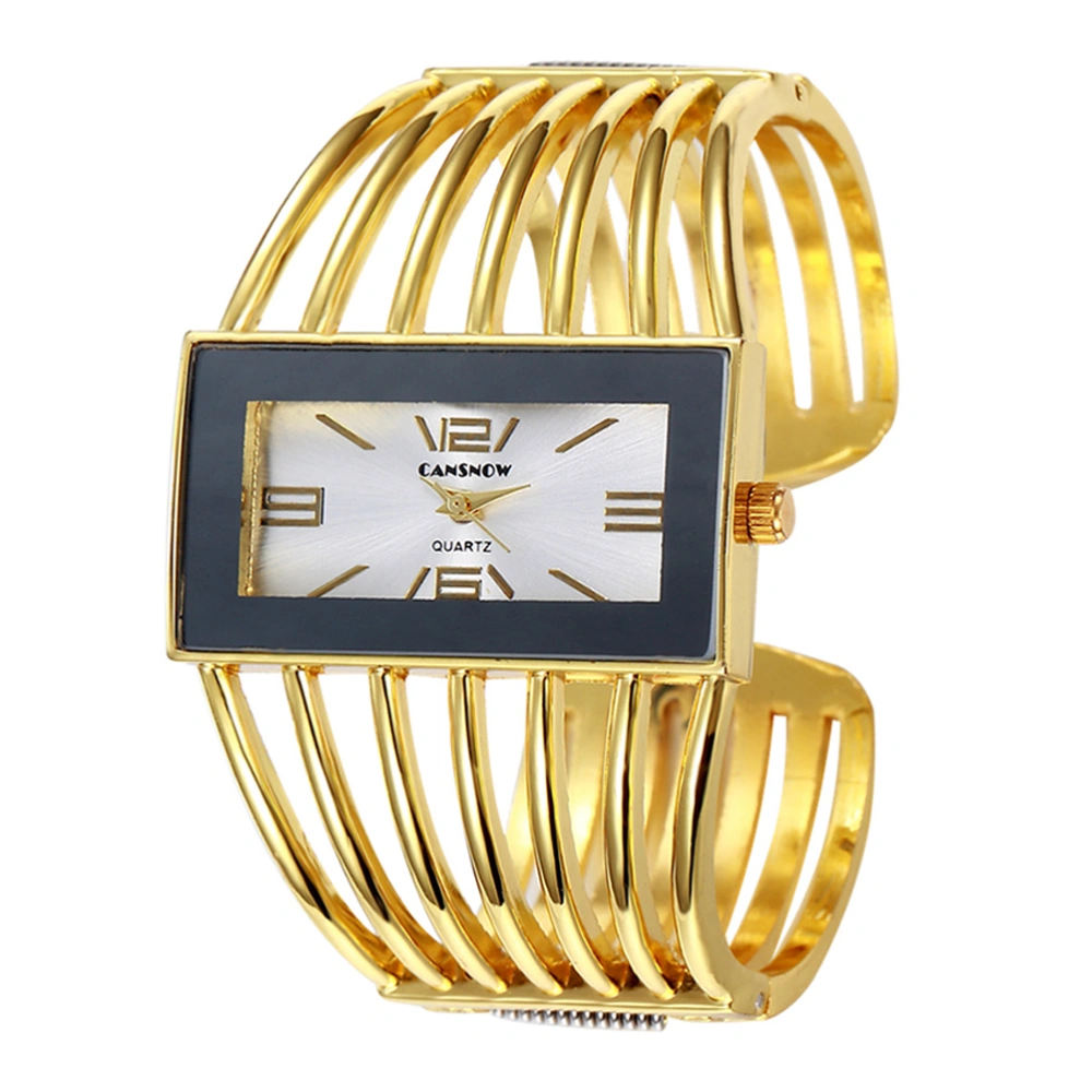 1pc Fashion Golden Quartz Watch Pretty Lady Quartz Watch Creative Watch Jewelry