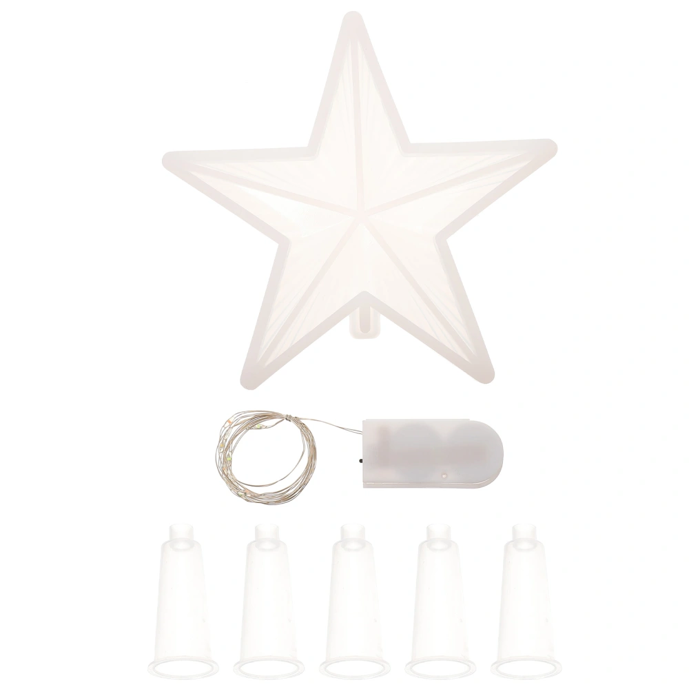 1 set of DIY Star Tree Topper Mould with Light Christmas Tree Star DIY Mold