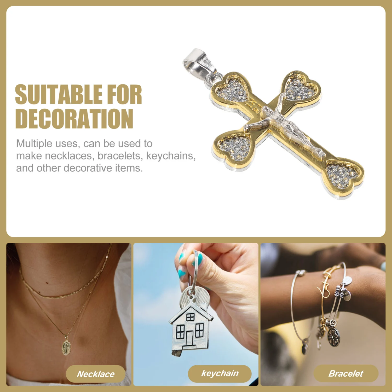 Cross Charm Diy Necklace Making Cross Pendant Jewelry Making Charm Cross Alloy Charm