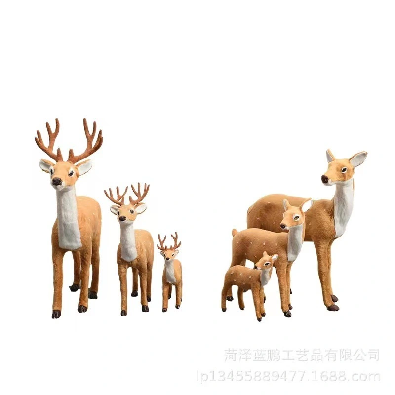 Living Room Plastic Elk Statue Bedroom Reindeer Decor Office Desktop Cabinets Decor