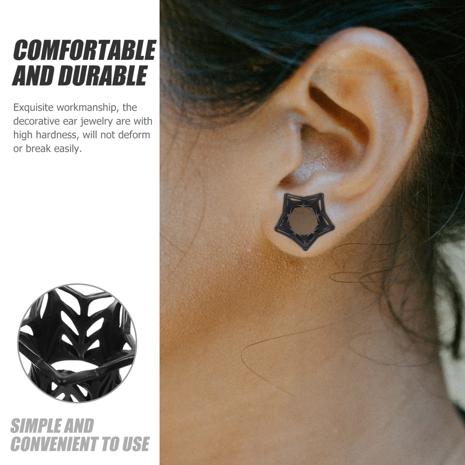 Ear Tunnel Saddle Ear Gauge Expander Metal Earring Adults Ear Tunnel Saddle for Women Men