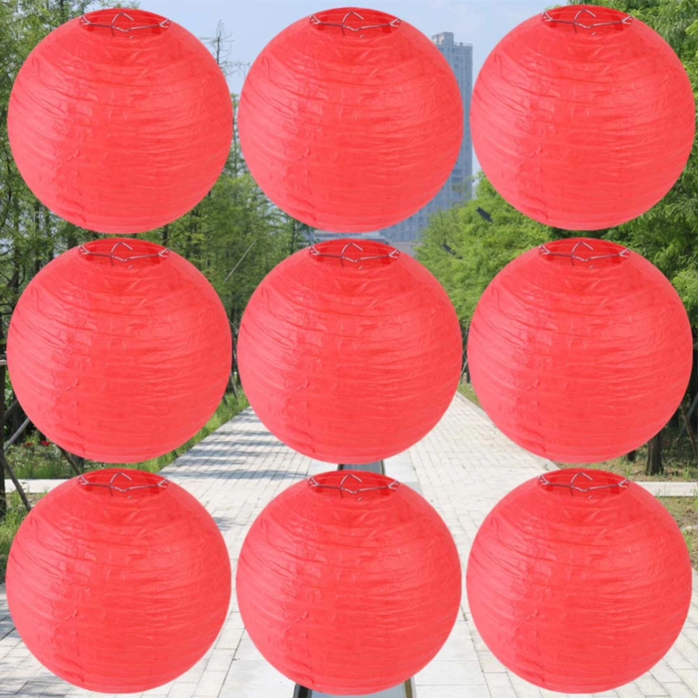 20pcs Paper Lantern LED Light and 10ocs Ribbing Paper Cover for Wedding Party Decoration