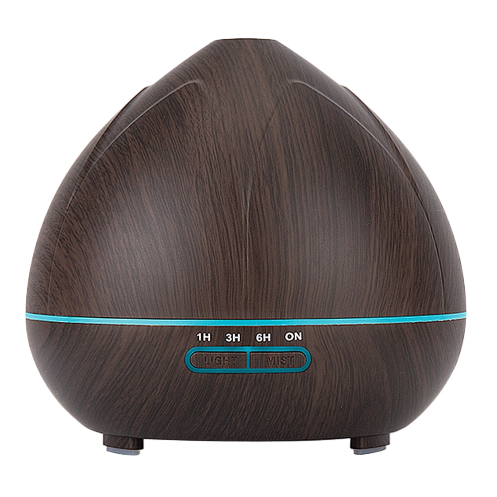 1pc 400ml Aroma Air Humidifier Wood Grain Essential Oil Diffuser Mist Maker with UK Plug (Dark Wood Grain)