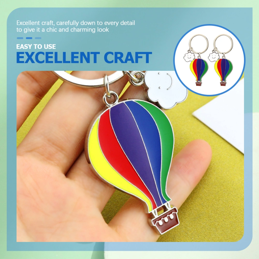 Pendant Keychain Hot Air Balloon Keychain Metal Keychain Decorative Keychain for Women