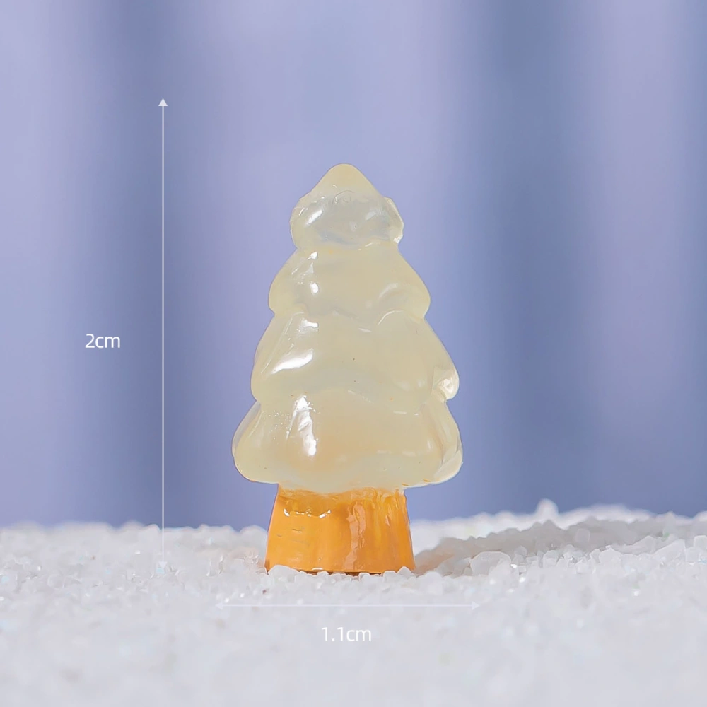 32pcs Mini Resin Christmas Tree Miniature Glowing Christmas Tree Christmas Decorations