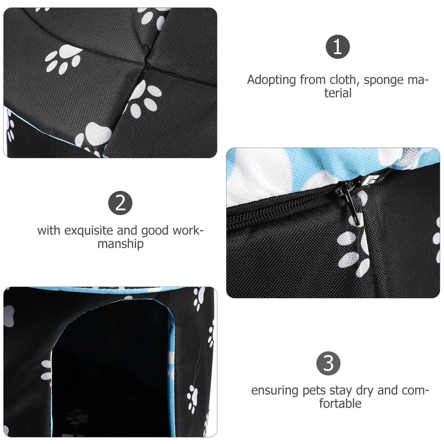 Outside Cat House Detachable Weatherproof Warm Pet Nest Cat Kitten Sleeping House