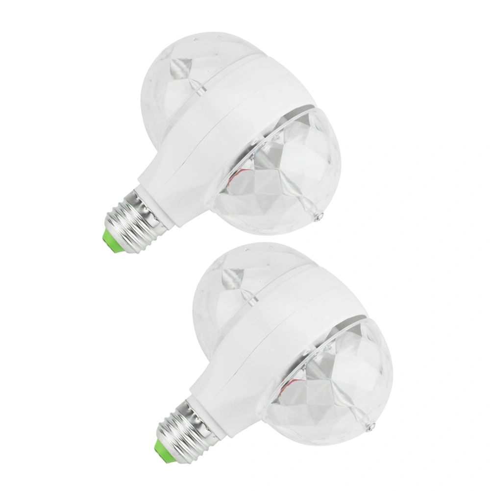 2pcs Dual Head Mini Stage Light Colorful Lights Rotation Stage Lamp for KTV Stage Home Party (White)
