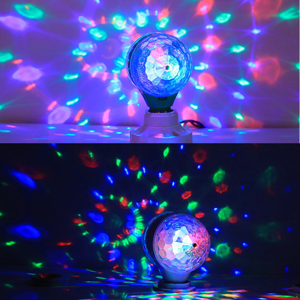 2pcs Dual Head Mini Stage Light Colorful Lights Rotation Stage Lamp for KTV Stage Home Party (White)