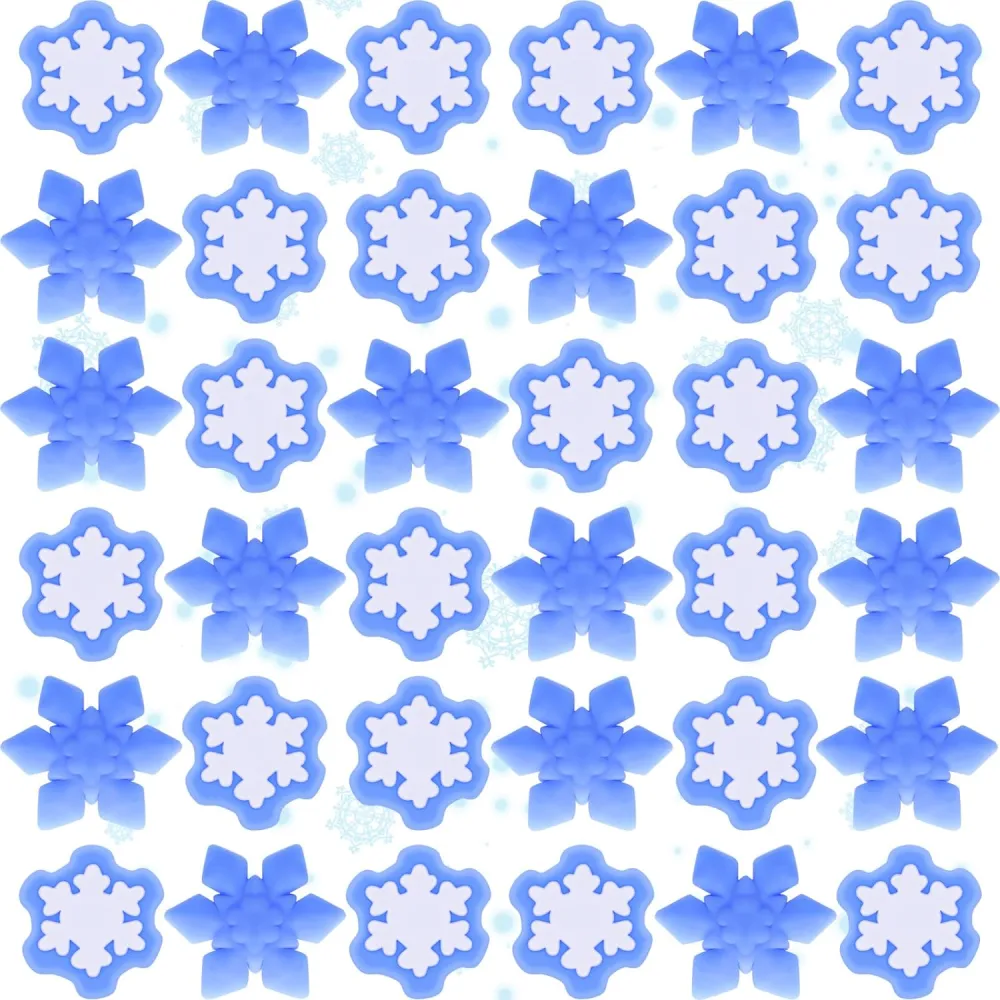 40pcs Snowflake Squishy Fidget Toys Christmas Snowflake Toys Stress Relief Toys Christmas Party Favors