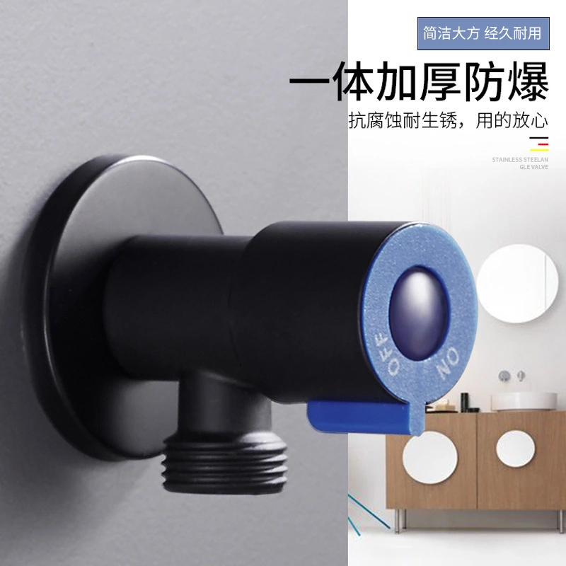 Toilet Stop Valve Bathroom Toilet Angle Valve Stainless Steel Water 3-way Shut Off Valve