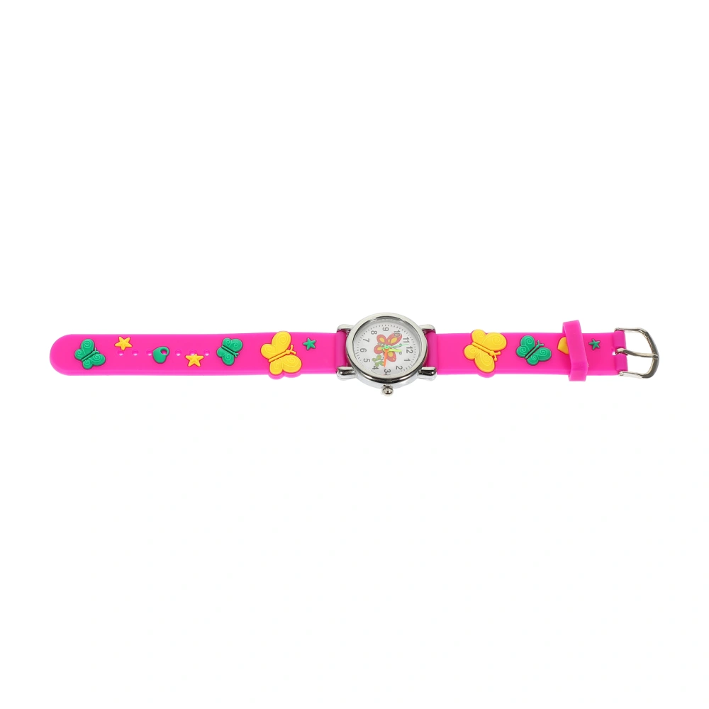 Cartoon Butterflies Watch Children Analog Watch Portable Girls Wristwatch