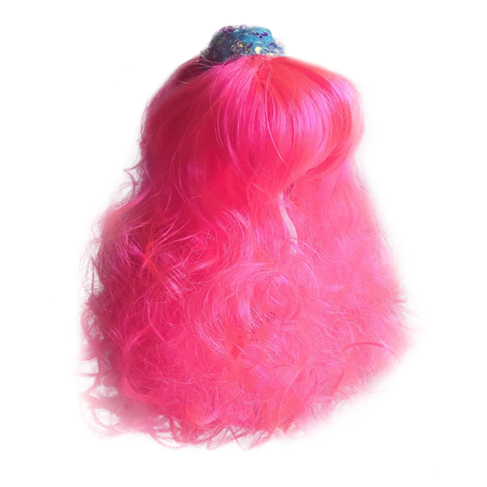 Funny Dog Wig Creative Pet Headwear Pet Festival Headdress Pet Supply (Red)