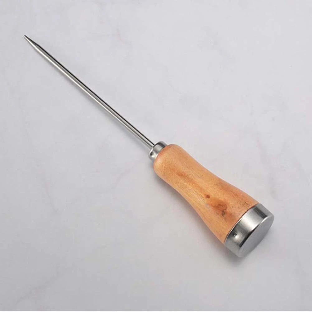 2pcs Refrigerator Deicer Refrigerating Cabinet Ice Removal Shovel Ice Piton Single-fork Ice Pick (Silver + Khaki)