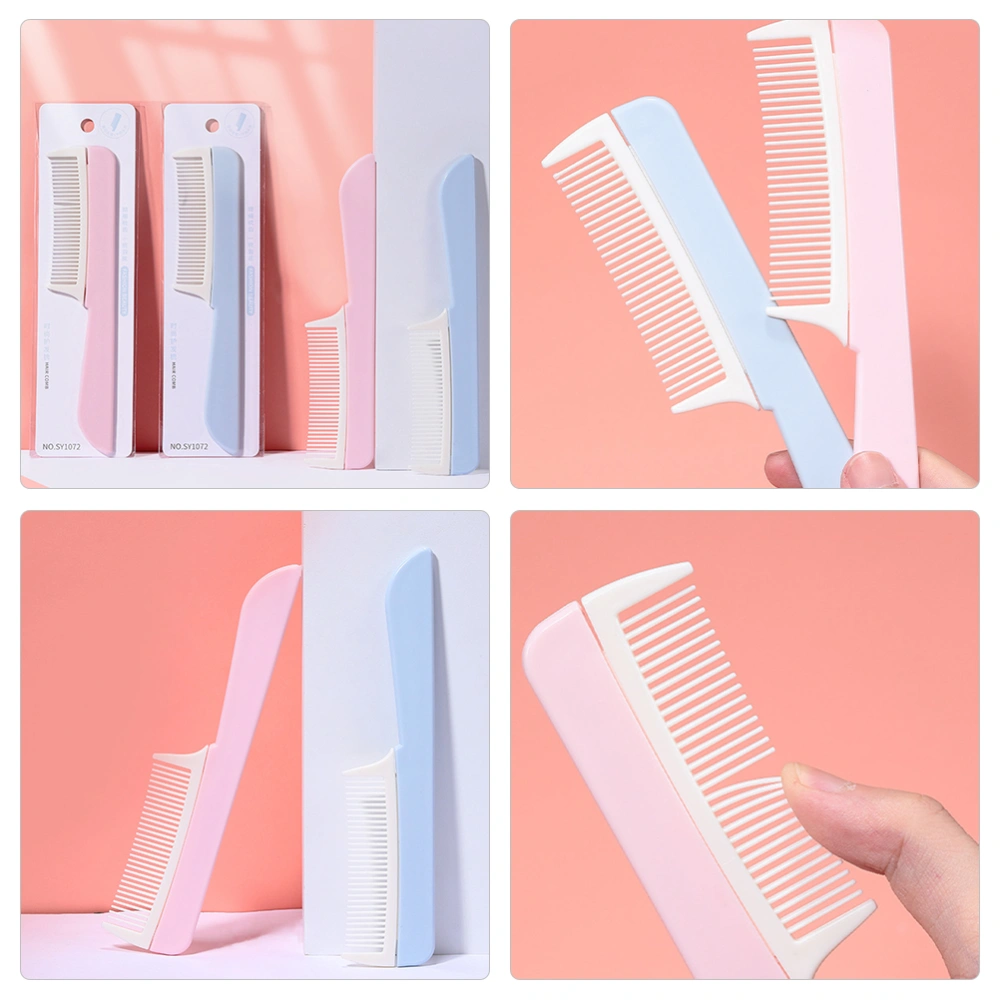 3pcs Hair Wide Teeth Comb Thickened Portable Hairdressing Comb For Curly Hair