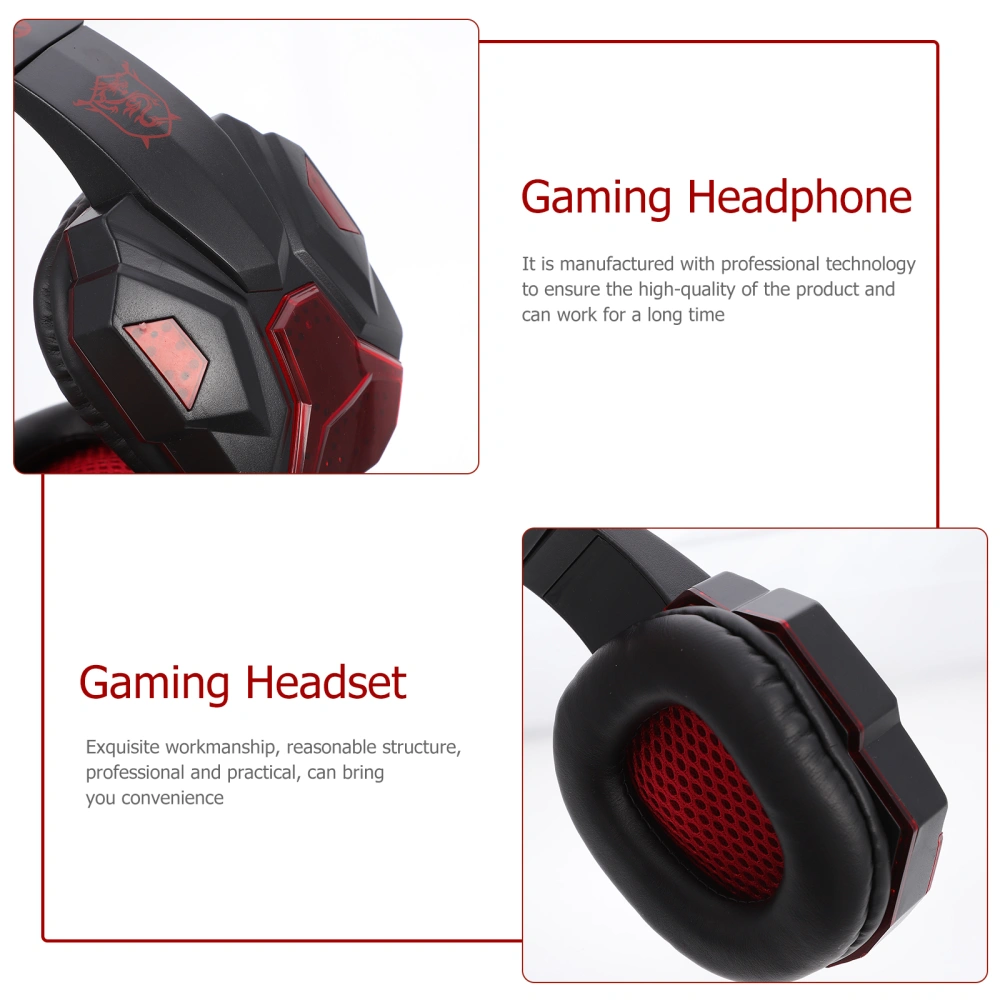 Gaming Headphone Wired Control Noise Reduction Microphone Over Ear Headset