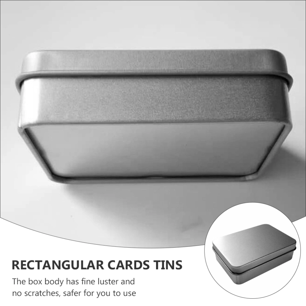 5 Pcs Storage Case Rectangular Cards Tins Jewelry Storage Container Sundries Box